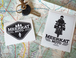 Meerkat Moto ADV Rider Sticker Rectangle with Shield Version