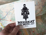 Meerkat Moto ADV Rider Sticker Rectangle