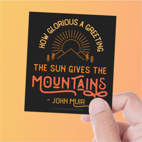 John Muir Quote Sticker