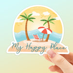 My Happy Place Beach Sticker